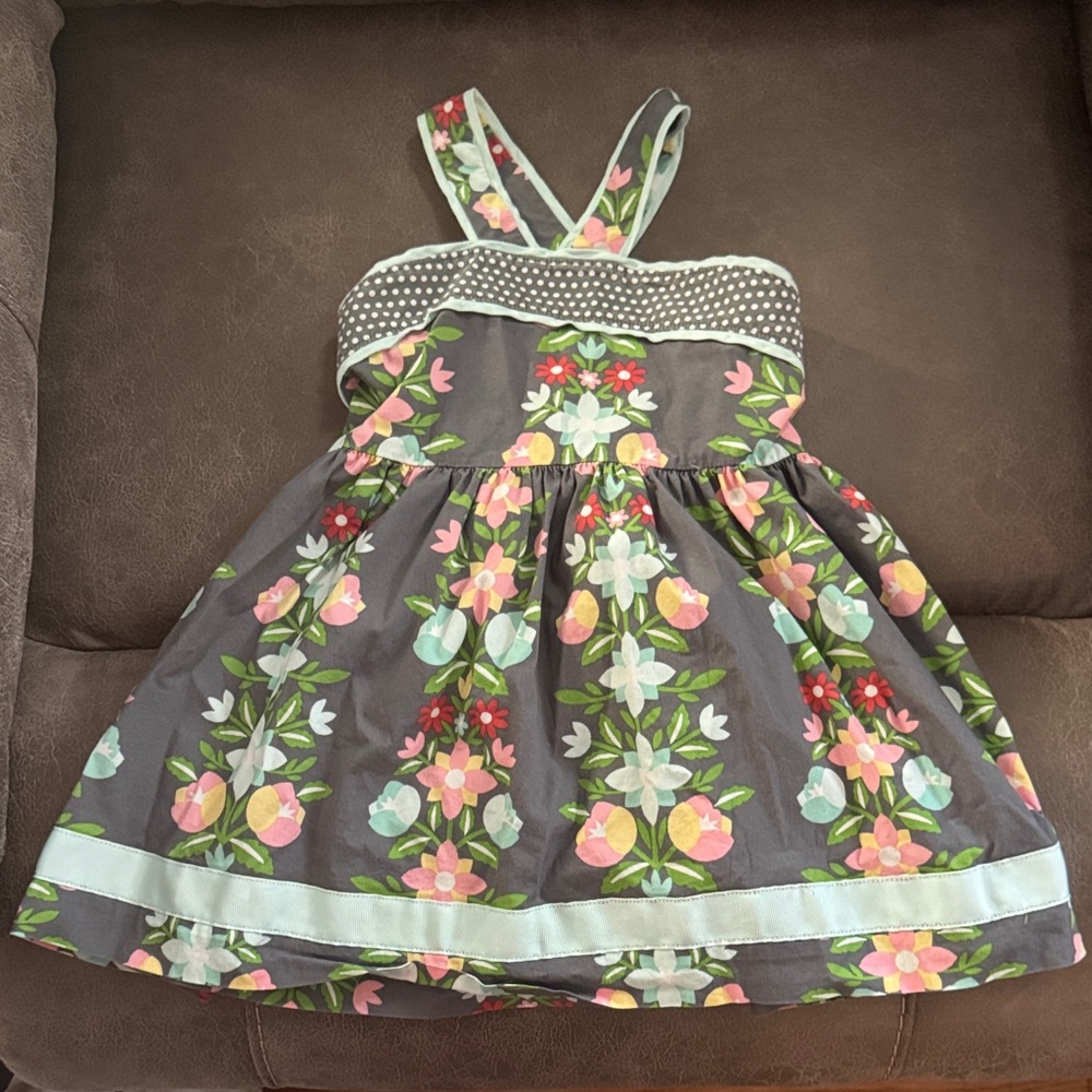 Matilda Jane Gray Floral Kids Dress